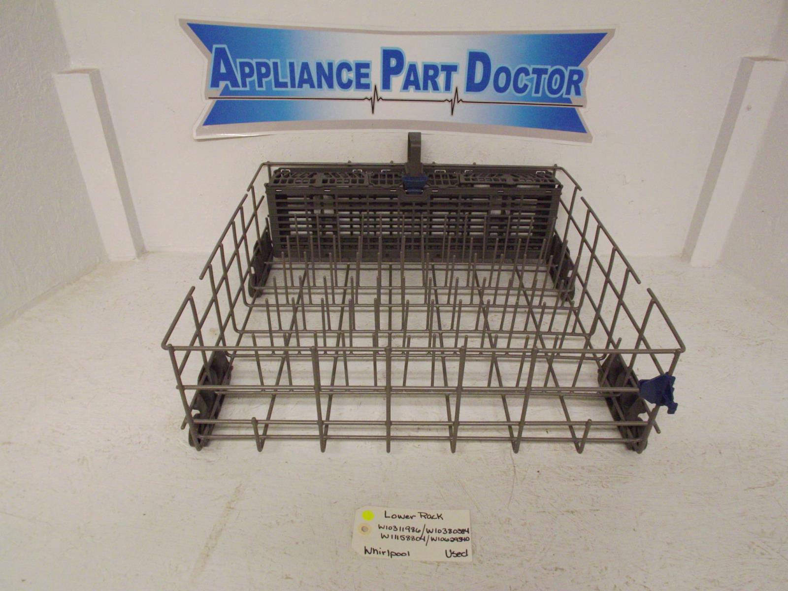 Whirlpool Dishwasher W10311986 W10380384 W11158804 W10629540 Lower Rack Used Whirlpool Dishwasher W10311986 W10380384 W11158804 W10629540 Lower Rack Used